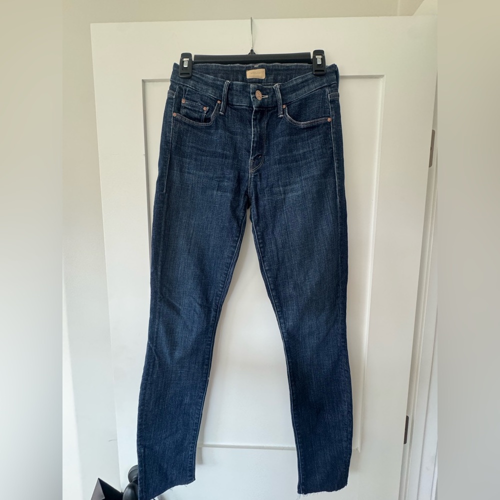 MOTHER Dark Blue Skinny Jeans